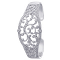 925 Silver Bangle with CZ Rhodium Plated Jewelry for Gift